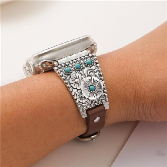 NEW Leather Western Apple Watch Band main image 5